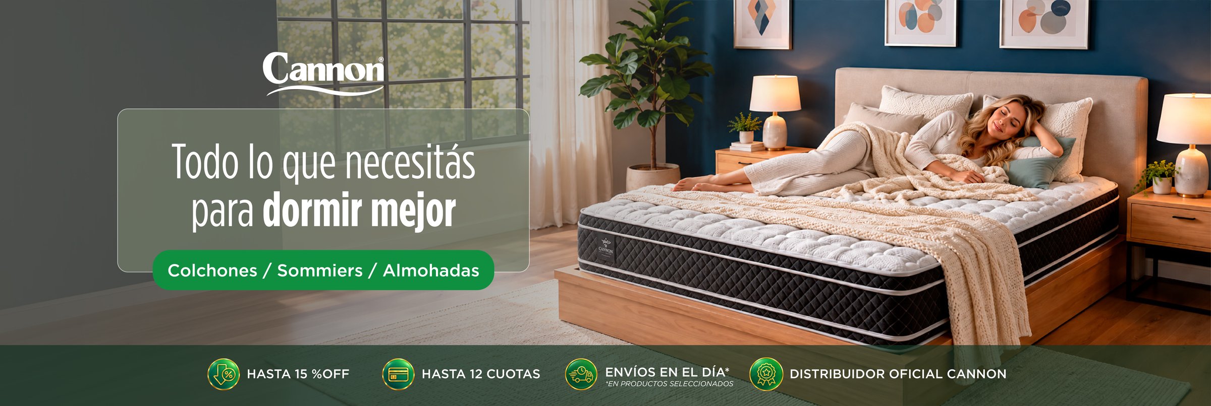 Todo lo que necesitás para dormir mejor: colchones, sommiers y almohadas Cannon